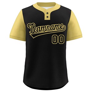 Camiseta de Béisbol Personalizada en Bloques de Color Negro y Morado, Unisex, Manga Corta, Cierre de Botones, Nombre del Equipo, Número, Uniforme Transpirable - Product Image 5