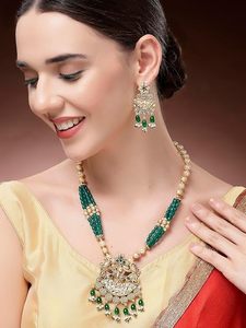 Ensemble collier et boucles d'oreilles en alliage de zinc plaqué or rose avec zircon pour femmes, bijoux de fête, tendance mode - Product Image 5
