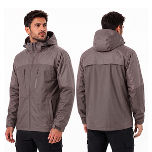 Chaqueta Impermeable para Hombre, Diseño Cortavientos, Forro de Poliéster y Capucha Ajustable, Ideal para Aventuras al Aire Libre - Product Image 1