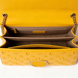 Elegant Women's Zipper <b>Shoulder</b> <b>Bag</b> New Style PU Chain <b>Strap</b> Detachable Metal Accessories Fashionable Daily Party Handbag - Product Image 6