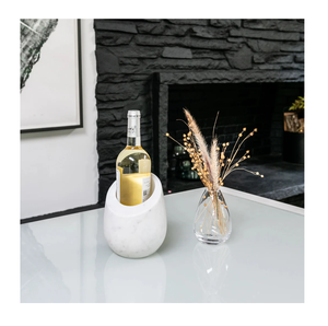 U F INTERNATIONAL WMC-86 Seau à vin en marbre naturel, rétention de la glace, design écologique pour la bière et les soirées fraîches - Product Image 1