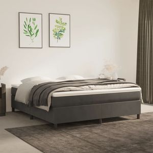 Struttura letto imbottita in velluto grigio scuro 100% poliestere, realizzata in compensato e legno ingegnerizzato - Product Image 1