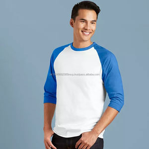 T-shirt en vrac à manches longues en gros de haute qualité Tee Raglan à manches longues impression personnalisée 100% coton, T-shirt pour hommes, coupe ample - Product Image 2