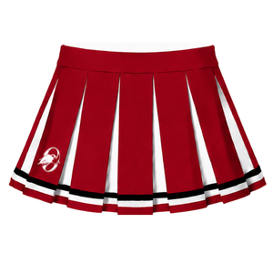 <b>Red</b> Pleated Cheerleading Skirt Women Team Dance <b>Costume</b> Athletic Sports Uniform Wear - Product Image 1