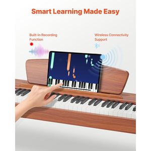88-Key Fully <b>Weighted</b> Digital Piano with Triple Pedal Sheet Music <b>Stand</b> 28V Power Adapter - Product Image 5