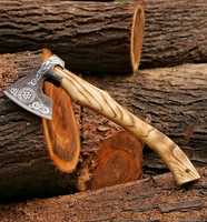 Hache Viking de qualité supérieure, forgée à la main, manche gravé, lame en acier à haute teneur en carbone, hache de camping, hache tomahawk