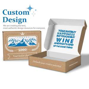 Custom Logo Flat Pack Wine <b>Bottle</b> Packaging <b>Box</b> High Quality Corrugated Retail Wine Shipping & Gift Boxes Wholesale - Product Image 4