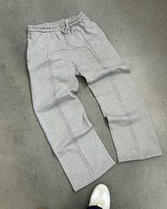 Pantalon de survêtement unisexe ample en coton, style streetwear, coupe large avec cordon de serrage, personnalisable avec logo, épais, pour la gym et les loisirs - Product Image 4