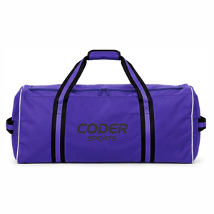 Bolsa de hockey sobre hielo CODER SPORTS con ruedas, resistente, impermeable, de vinilo y nailon, plegable, para viaje, con logo bordado personalizado. - Product Image 5