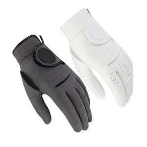 Durable White Leather Golf Glove Designed with Full Finger Protection and a Non-Slip Grip for Men and Women Enjoying Golf Sports - Product Image 1