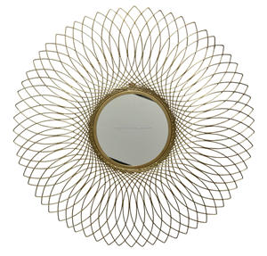 Espejo de Baño Colgante Octagonal Plateado, Borde Curvo Elegante, Diseño Moderno para Pascua, Diwali, Aniversario, Decoración del Hogar, Uso en Pared - Product Image 3