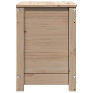 Caja de Almacenamiento Decorativa de Madera Maciza de Pino Natural, 23.6 x 12.6 x 17.9 Pulgadas - Product Image 6