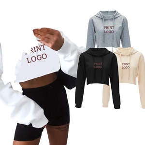 Sudaderas con capucha para mujer, top corto de alta calidad con diseño personalizado, novedad - Product Image 1