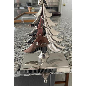 <b>Mirror</b> Polish Xmas Tree Stocking Holder Christmas Decoration For Home Counter <b>Tabletop</b> Stocking Hook Cheap Price - Product Image 1