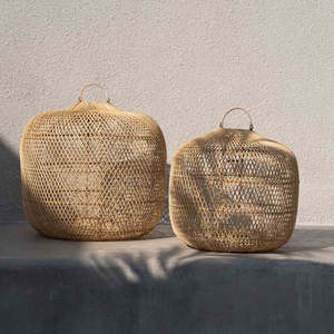 Large Round Rattan Hanging Lamp <b>Shade</b> Handcrafted <b>Wicker</b> Ceiling Pendant <b>Light</b> Fixture For Hotel Villa Restaurant Interior Decor - Product Image 6