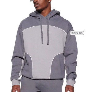 Sweat à capuche zippé personnalisé de haute qualité en coton épais avec impression en relief, style streetwear de luxe, coupe ample pour homme - Product Image 6