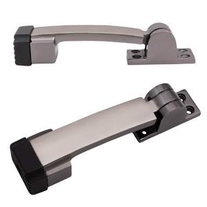 Butée de porte à pédale avec mécanisme à une touche, support de porte réglable en hauteur avec embout en caoutchouc antidérapant - Product Image 5