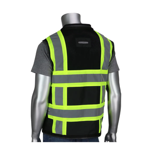 Gilet de sécurité haute visibilité pour hommes avec bandes réfléchissantes et poches, uniforme de travail - Product Image 3