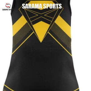 Venta al por Mayor de Singletes de Lucha Unisex para Adultos, 100% Poliéster, con Impresión por Transferencia de Calor Personalizada, Servicio OEM - Product Image 6