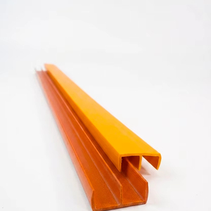 Profilé en PVC rigide en forme de E pour garde-corps en verre, bordure de meuble, bande de fixation en plastique pour verre, rail de support coulissant pour armoire - Product Image 1