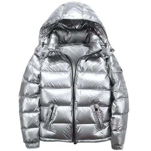 OEM Top Quality Shiny Material Windproof Warm Outdoor Down <b>Jacket</b> Outdoor Puffer <b>Jacket</b> for man - Product Image 5