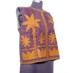 Chaleco de Algodón Cómodo Hecho a Mano para Mujer, Corto, Diseño sin Mangas con Cuello en V y Frente Abierto - Product Image 6