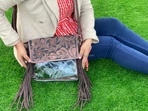 2025 nuevos bolsos transparentes cruzados de PVC de cuero con herramientas manuales de viaje para ocio monederos transparentes y bolsos de hombro de lujo para mujer - Product Image 2