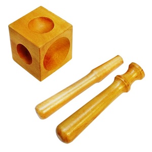 JIPSY Bloc de façonnage en bois, Ensemble de 2 poinçons en bois, Outil de façonnage et de modelage en bois pour la création de bijoux, Inde - Product Image 5