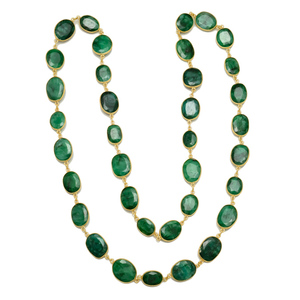 Collier en rubis de haute qualité de 32 pouces avec sertissage sans fin, en laiton plaqué or, style vintage chrétien, pour soirée, unisexe - Product Image 1