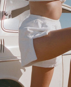 Pantalones Cortos Deportivos de Algodón para Mujer, con Logotipo Personalizado, de Alta Calidad, Felpa Gruesa, Precio al por Mayor - Product Image 4