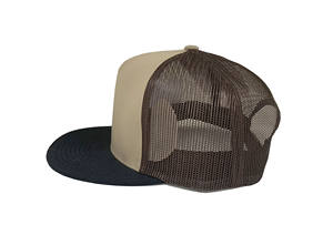 Gorra Trucker A-Frame de Visera Plana con Contraste de Color, Gorra Snapback con Logotipo de Silicona Personalizado, Gorra de Malla de 5 Paneles, Sombrero para el Sol de Alta Calidad - Product Image 3