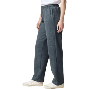 Men's Dark Gray Cotton Sweatpants <b>Elastic</b> Waist Casual Jogging Pants Side Pockets Midweight Knitted Autumn Wear - Product Image 2
