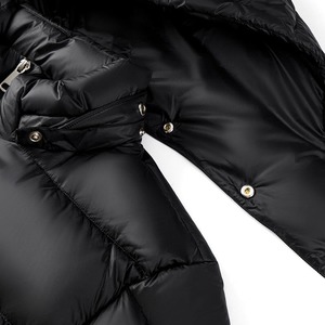 Veste d'hiver décontractée pour homme, noire, en duvet, avec capuche et fermeture éclair, coupe-vent - Product Image 5