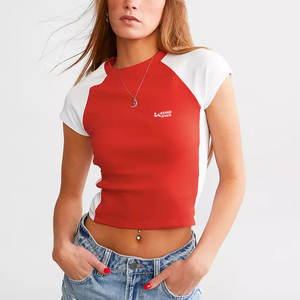 Camisetas cortas para mujer a precio razonable en venta, camisetas cortas para mujer con etiqueta privada personalizada, camisetas cortas para mujer más vendidas - Product Image 1