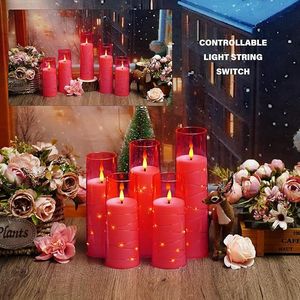Candele LED Senza Fiamma a 5 Pezzi per un'Atmosfera Romantica, con Timer, in Acrilico Stabile, Effetto Sfarfallio per un Ambiente Accogliente - Product Image 3