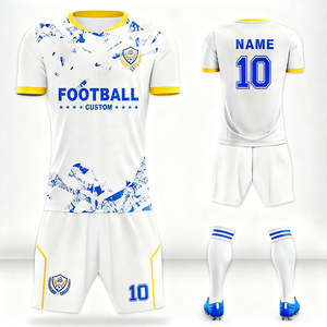 ชุดยูนิฟอร์มฟุตบอลผ้าแจ็คการ์ดน้ำหนักเบา ระบายอากาศได้ดี สำหรับฤดูร้อน ปรับแต่งได้ พร้อมโลโก้ทีม - Product Image 2