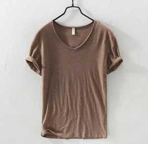 Men's O-Neck Short Sleeve T-<b>Shirt</b> Regular Fit Casual Knitted Polyester <b>Geometric</b> Pattern Anti-Shrink - Product Image 3