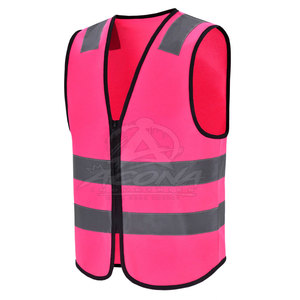 Gilet de travail respirant grande taille avec détails réfléchissants, fermeture éclair avant sécurisée, poches utilitaires, haute visibilité, certifié CE, en polyester - Product Image 3