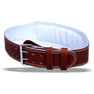 Vente en gros de ceinture d'haltérophilie de gymnastique en cuir pur de 4 "ceinture de soutien dorsal en cuir fendu pour femmes ceinture d'haltérophilie en cuir personnalisée - Product Image 5