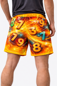 Pantalones Cortos Deportivos de Poliéster para Entrenamiento con Números Gráficos Sublimados al por Mayor, con Cordón Ajustable, para Rendimiento Atlético - Product Image 2