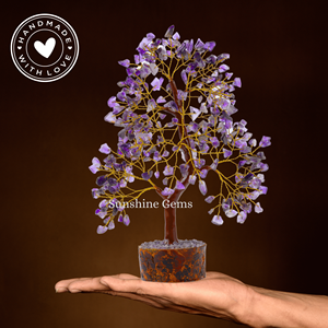 Árbol de la Vida de Cristal de Amatista al por Mayor con Alambre Dorado, Piedras Curativas de Gemas, Árbol de Cristal para Decoración del Hogar - Product Image 2
