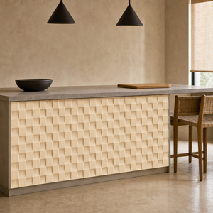 Panel de Tambor Rectangular de Madera Maciza, Diseño Moderno Minimalista, Acabado Natural, Panel Flexible de Madera Maciza - Product Image 6