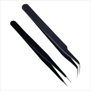Pinzas Profesionales Duraderas para Pestañas de Acero Inoxidable, Diseño Personalizable OEM, Clip con Punta Dentada Blanca Impresa, Precisión - Product Image 4
