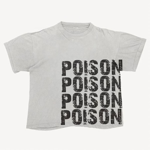 Camisetas Sublimadas de 320 Gsm con Lavado Ácido, Logotipo Personalizado, Diseño Gráfico, Hombros Caídos, Estilo Desgastado, Camisetas Extra Grandes - Product Image 4