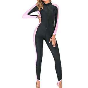 Mono de yoga ajustado de punto sin mangas, largo completo, sexy, casual, transpirable, ecológico, con media cremallera y logotipo personalizado para mujer - Product Image 1