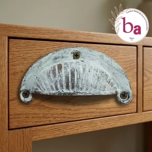 Ba <b>Rustic</b> Cast Iron Industrial Drawer Handle Oval Distressed Finish Home Office Furniture Knob Durable Design <b>Wardrobe</b> Dresser - Product Image 1