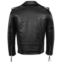 Veste de motard en cuir de vachette 100% authentique sur mesure pour homme, veste en cuir de motard BRANDO Rocker, fermeture éclair croisée, fabricant OEM/ODM