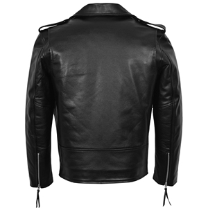 Custom 100% Genuine Cowhide Leather <b>Biker</b> <b>Jacket</b> Men’s BRANDO Rocker Motorcycle Leather <b>Jacket</b> Cross Zip OEM/ODM Manufacturer - Product Image 3