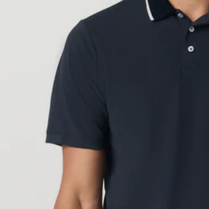 Comfortable Daily Wear Bulk Apparel Production Modern Turn <b>Down</b> Collar Tee For Men Factory Direct Premium Design Stretch Fabric - Product Image 3