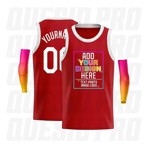 Maillot de basket-ball personnalisé réversible, sublimation intégrale pour toute l'équipe, maillots de basket-ball 100% polyester respirant et anti-transpiration, vêtements de sport - Product Image 4